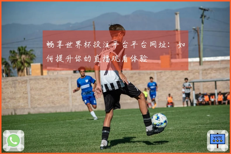 畅享世界杯投注平台平台网址：如何提升你的直播观看体验